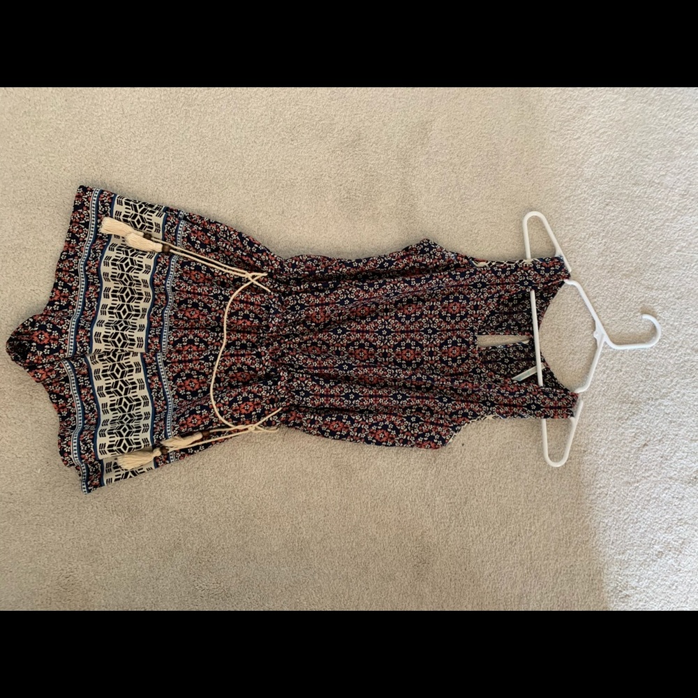 Tie Waist Floral Romper